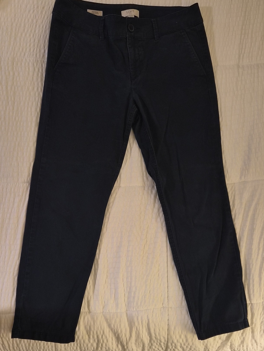 LOFT Women's Navy Slim Stretch Chinos sz 6P